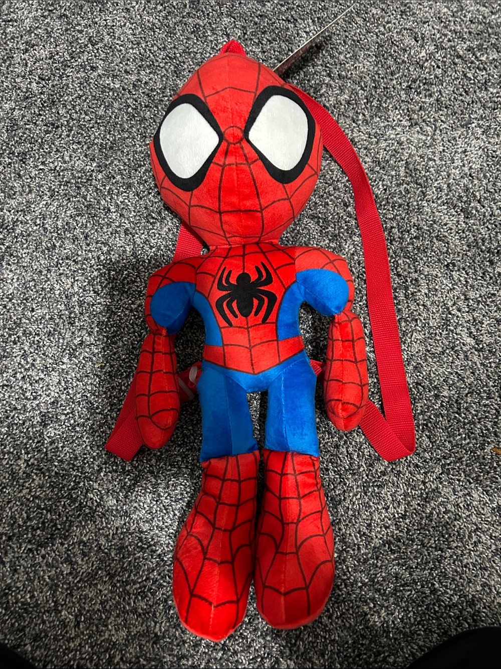 Marvel Red and Blue Spider-Man Plush Toy with Web Detailing